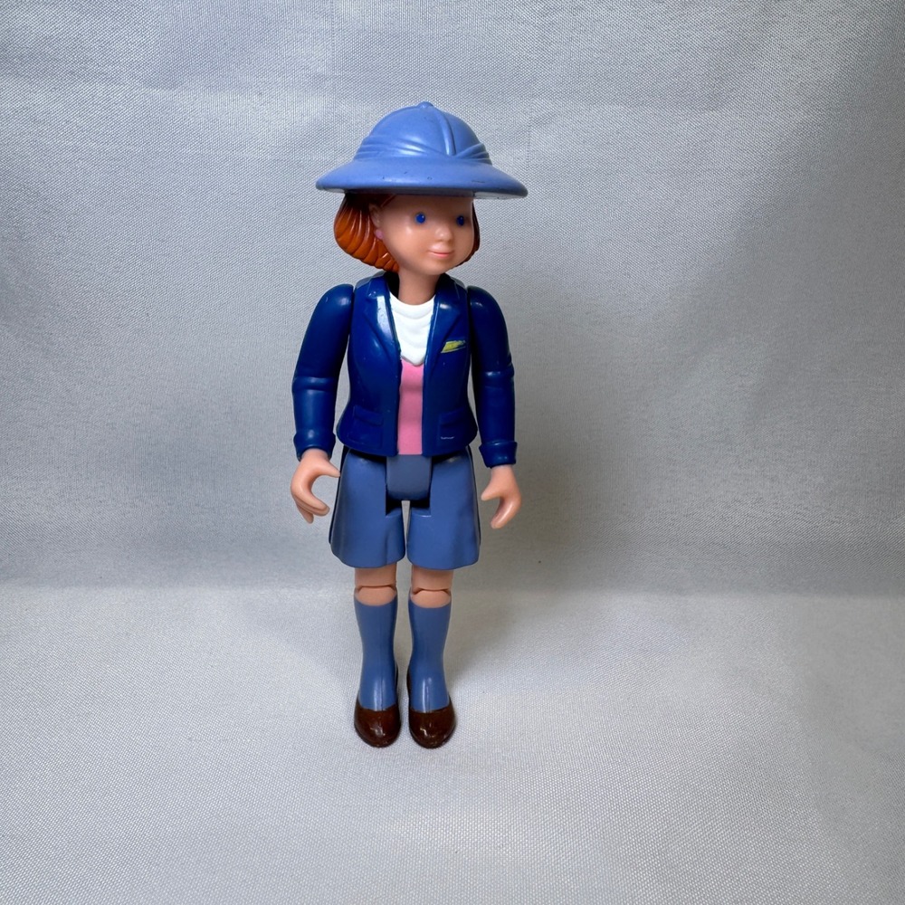 Vintage 1995 Fisher Price Loving Family Postal Worker Mail Lady Figure Blue Hat